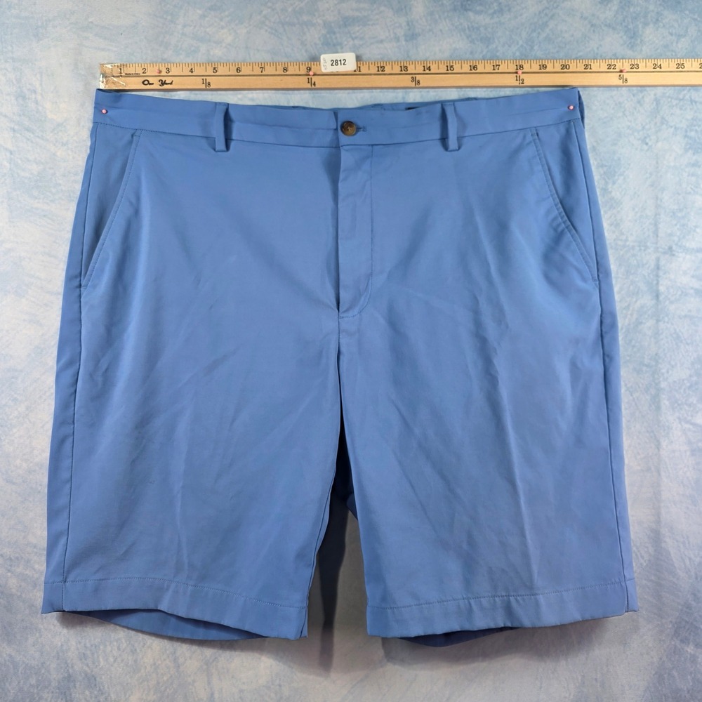 Greg Norman Mens Blue Golf Shorts Size 40‎ Flat Front Performance Stretch